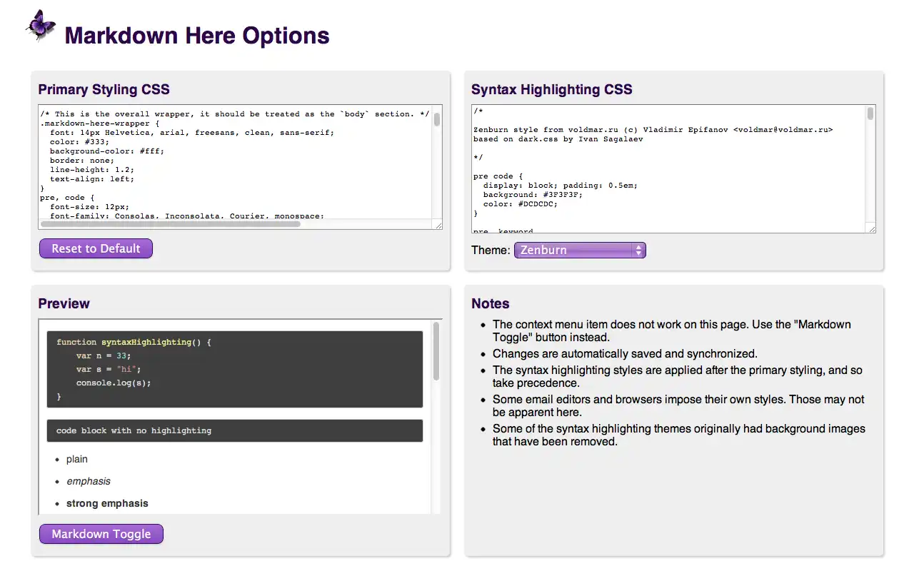 Download web tool or web app Markdown Here