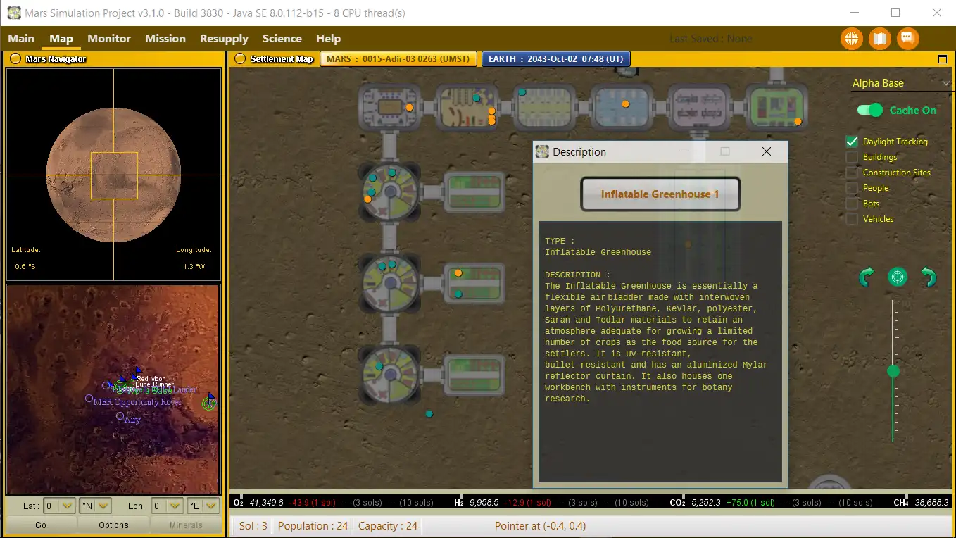 Download web tool or web app Mars Simulation Project