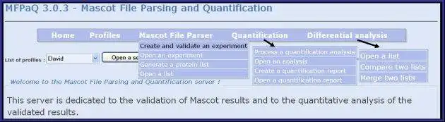 Download web tool or web app Mascot File Parsing and Quantification to run in Windows online over Linux online