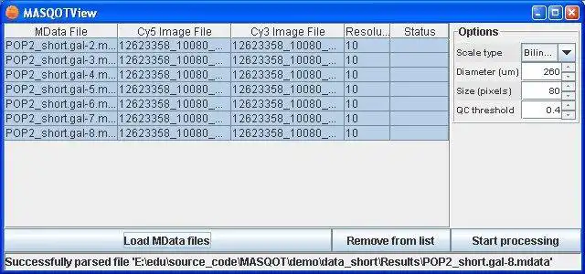 Download web tool or web app MASQOT-GUI to run in Linux online