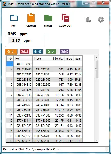 Download web tool or web app Mass Difference Calculator