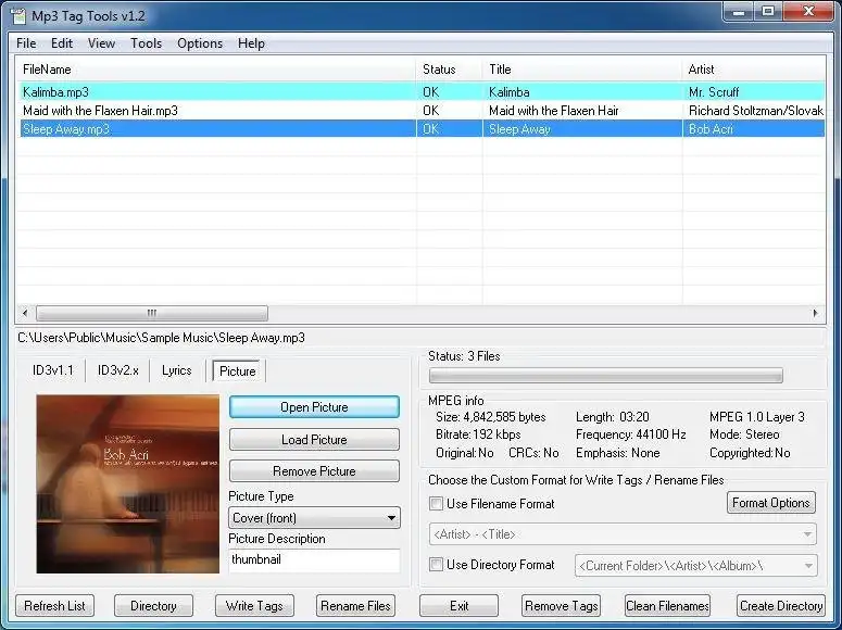 Download web tool or web app massid3lib - Mp3 Tag Tools