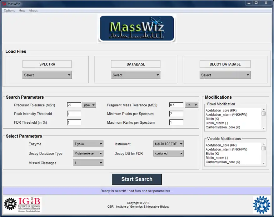 Download web tool or web app MassWiz to run in Windows online over Linux online