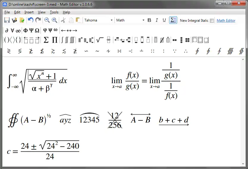 Download web tool or web app Math Editor to run in Windows online over Linux online