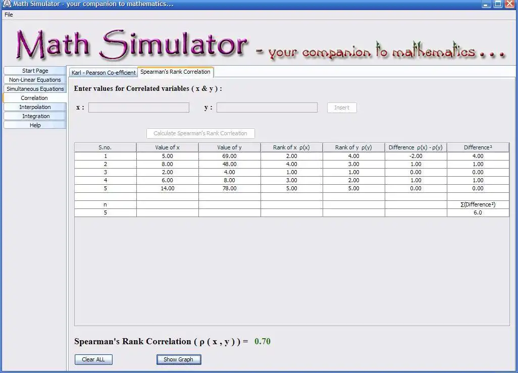 Download web tool or web app Math Simulator to run in Linux online