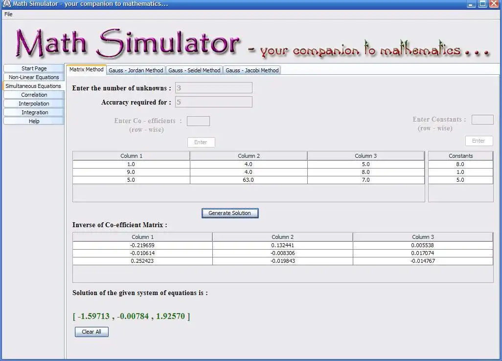 Download web tool or web app Math Simulator to run in Linux online