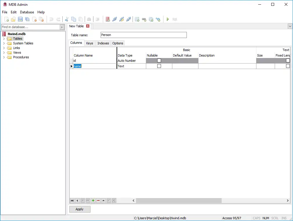 Download web tool or web app MDB Admin