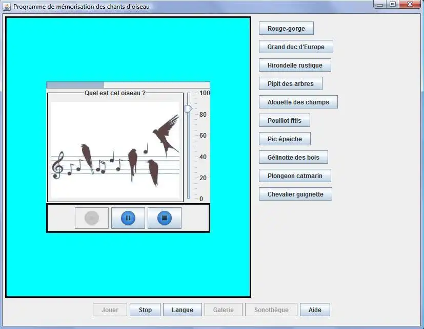 Download web tool or web app MemoryChantsOiseau to run in Linux online