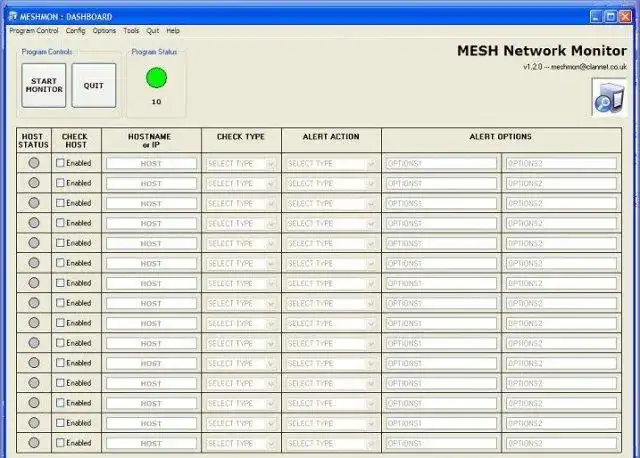 Download web tool or web app MESH Network Monitor