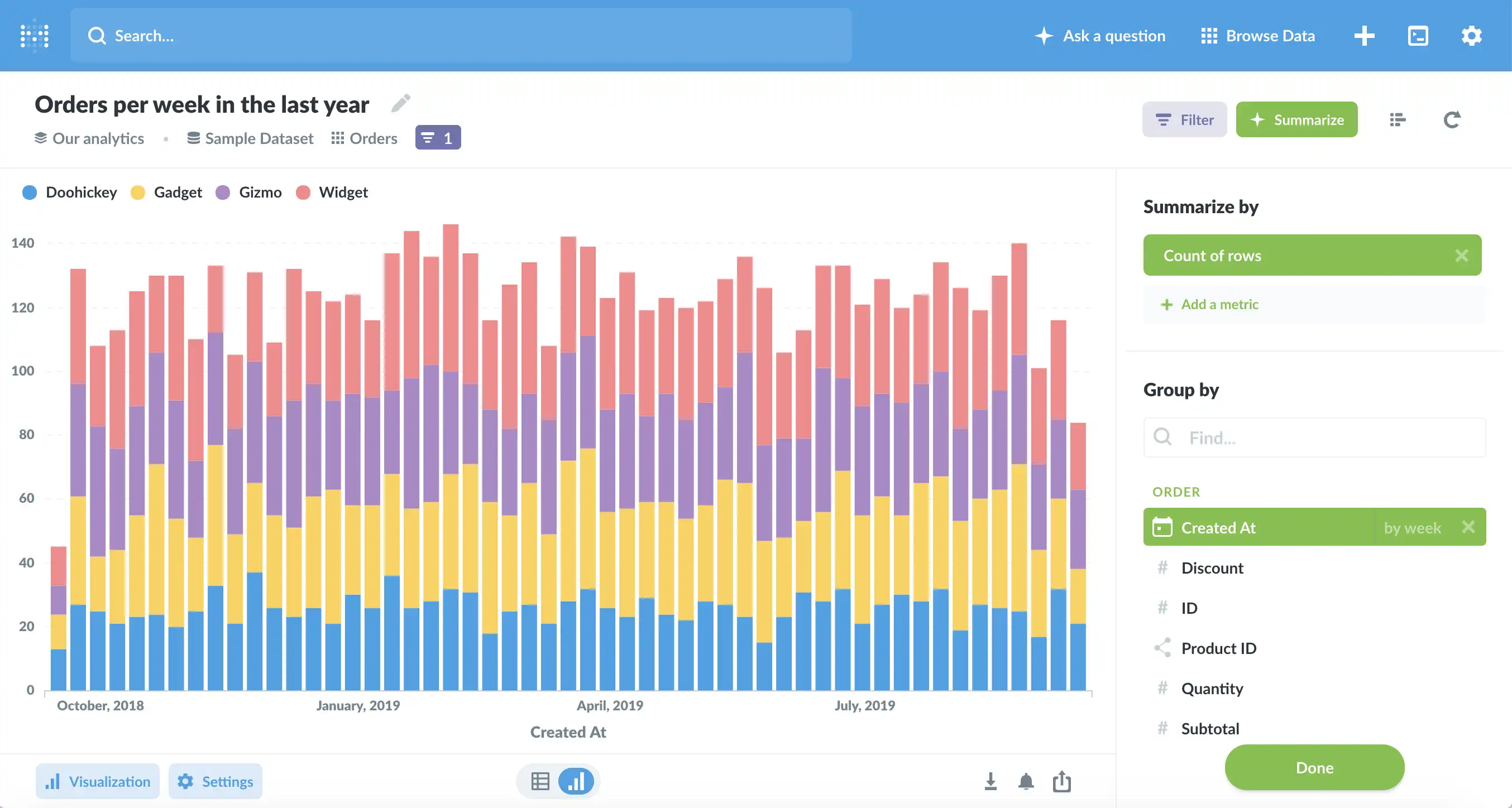 Download web tool or web app Metabase