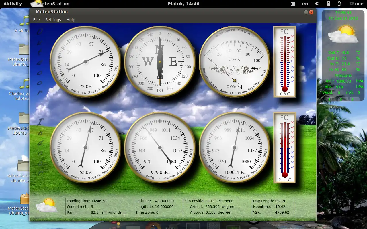 Download web tool or web app MeteoStationNM to run in Linux online