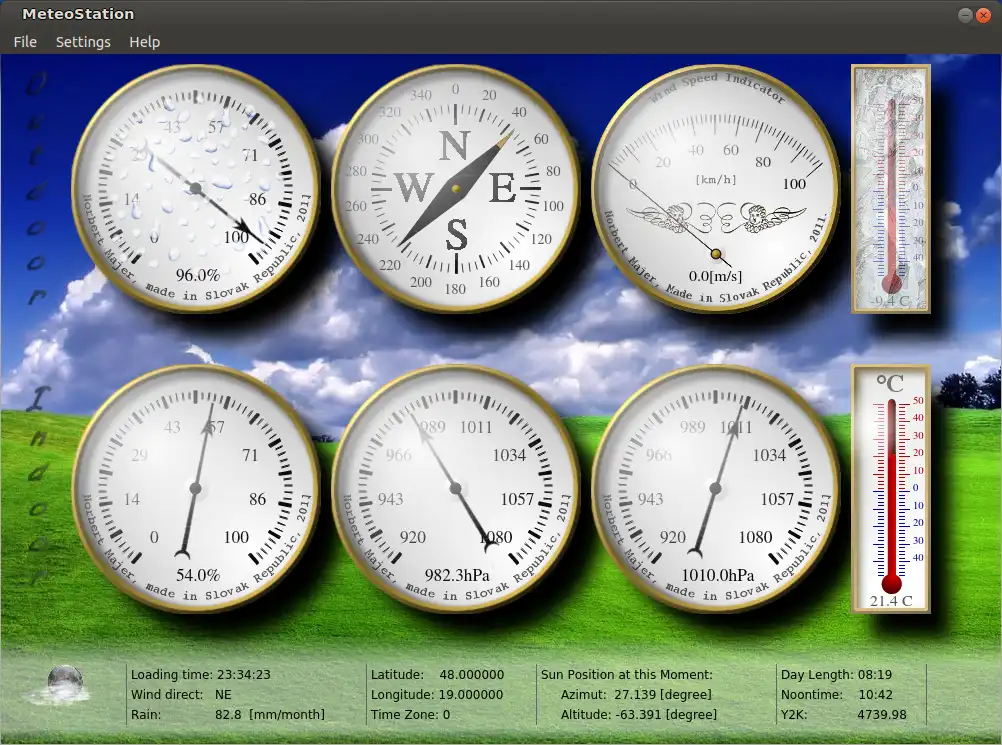 Download web tool or web app MeteoStationNM to run in Linux online