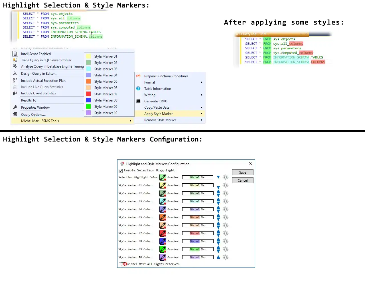 Download web tool or web app Michel Max - SSMS Tools 2017