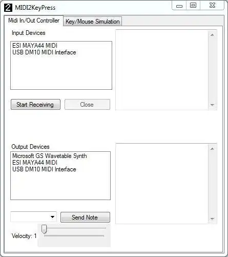 Download web tool or web app Midi2KeyPress