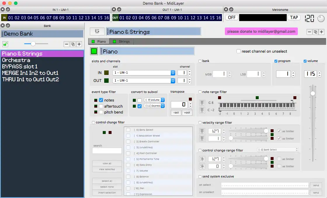 Descargue la herramienta web o la aplicación web Midi Layer