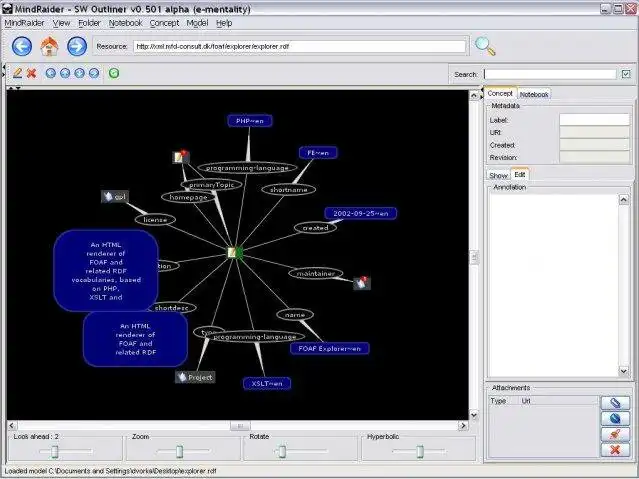 Download web tool or web app MindRaider to run in Windows online over Linux online