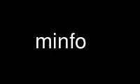 Run minfo in OnWorks free hosting provider over Ubuntu Online, Fedora Online, Windows online emulator or MAC OS online emulator