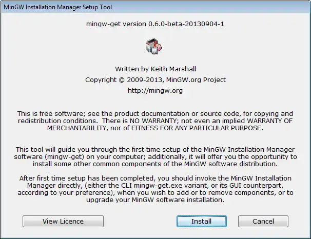Download web tool or web app MinGW - Minimalist GNU for Windows