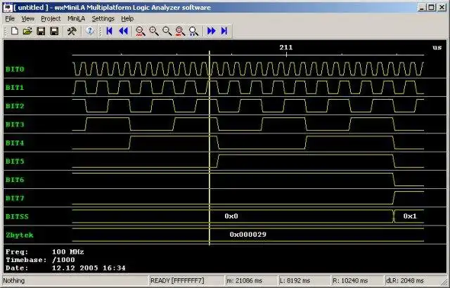 Download web tool or web app MiniLA - logic analyzer SW  HW to run in Windows online over Linux online