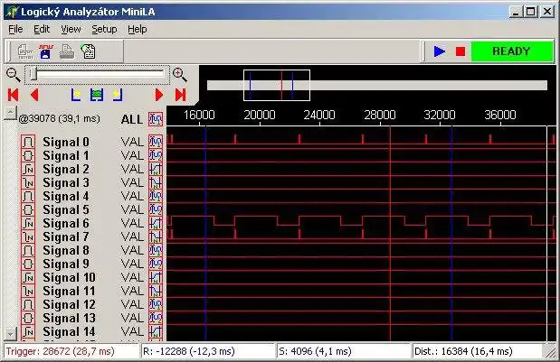 Download web tool or web app MiniLA - logic analyzer SW  HW to run in Windows online over Linux online