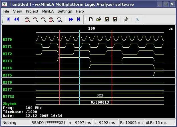 Download web tool or web app MiniLA - logic analyzer SW  HW to run in Windows online over Linux online