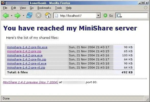 Download web tool or web app MiniShare - Minimal HTTP Server