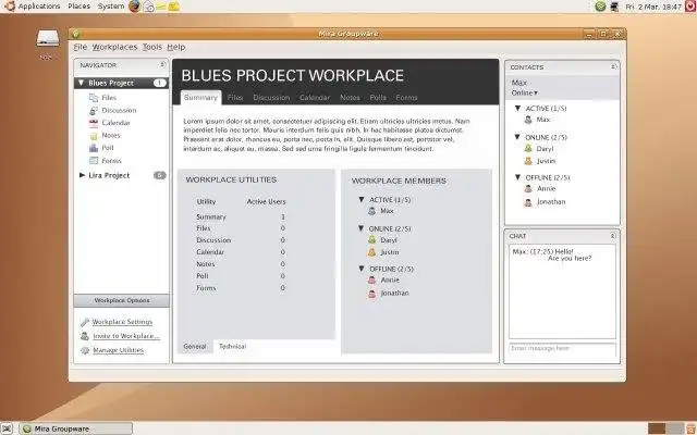 Download web tool or web app Mira Groupware