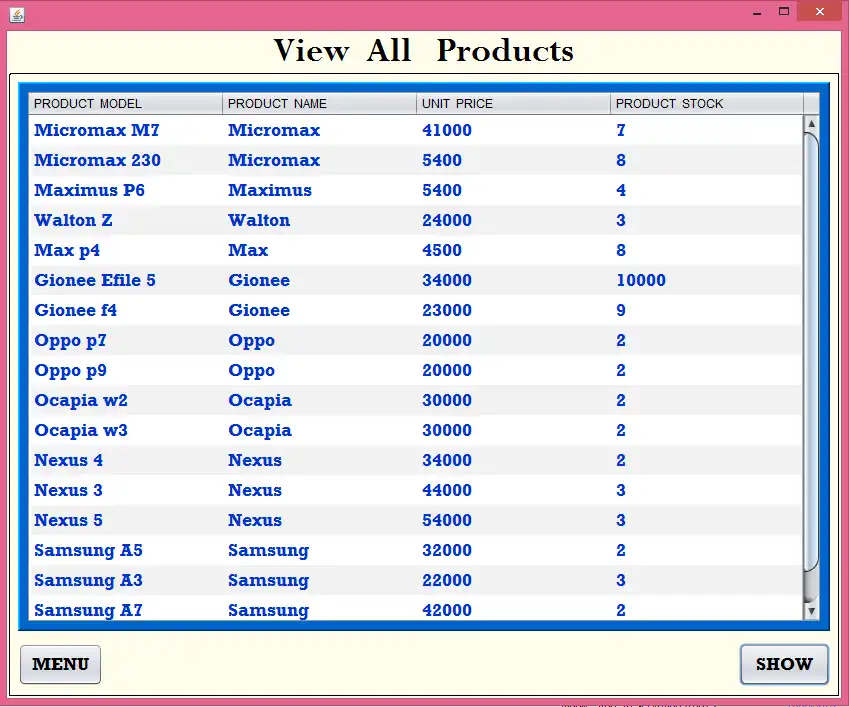 Download web tool or web app Mobile Store Inventory 