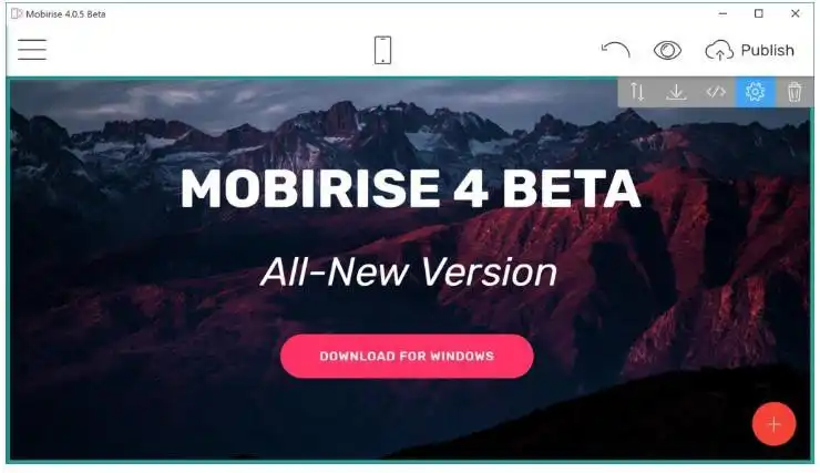 Download web tool or web app Mobirise v4.0 Beta 