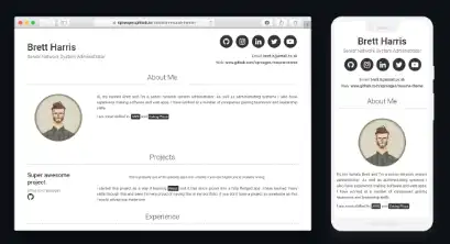 Download web tool or web app modern-resume-theme