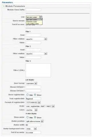 Download web tool or web app module cb user list