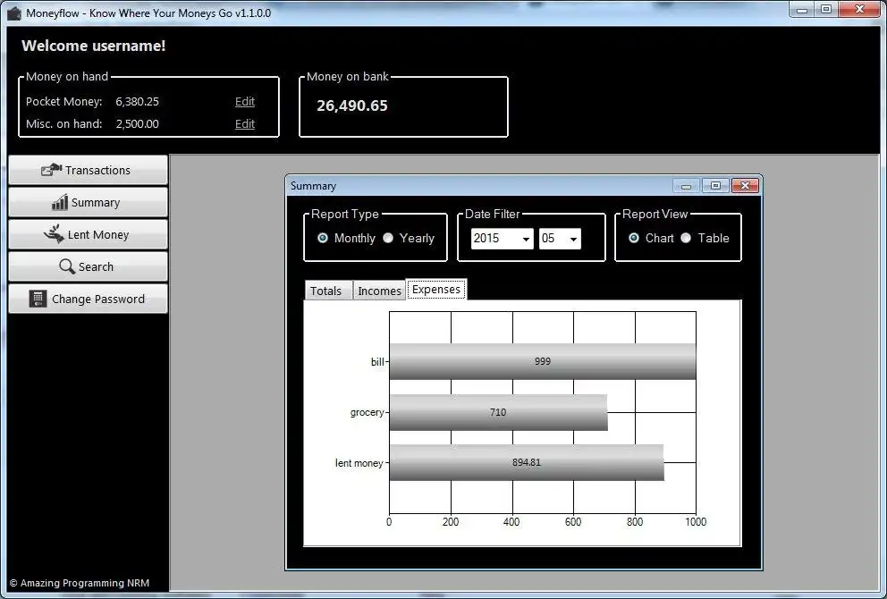 Download web tool or web app Moneyflow - Know Where Your Money Goes