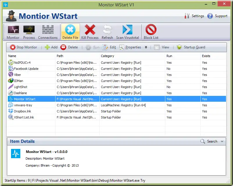 Download web tool or web app Monitor WStart