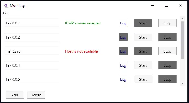 Download web tool or web app MonPing