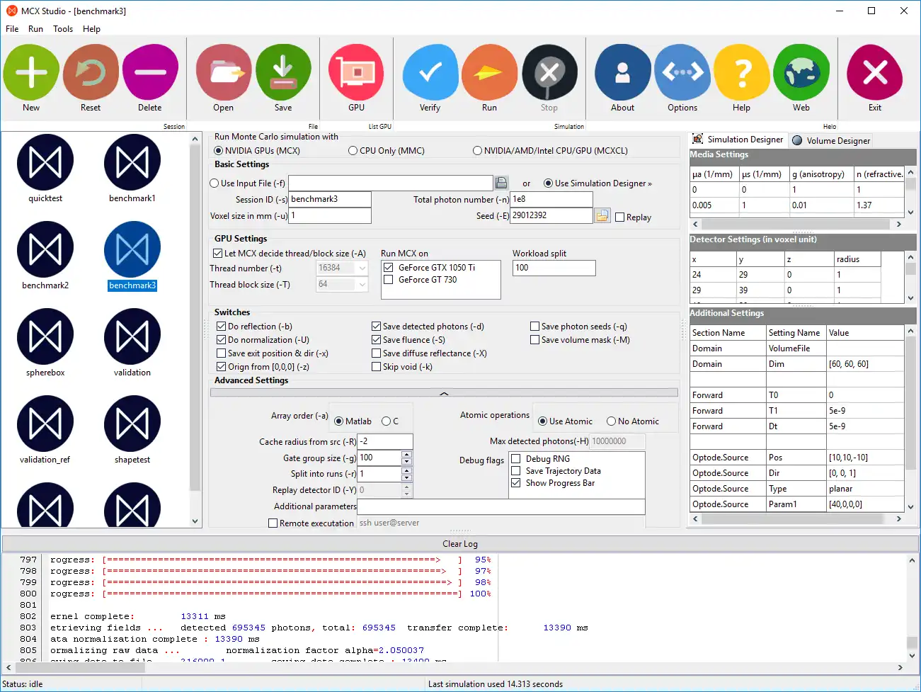 Download webtool of webapp Monte Carlo eXtreme (MCX)