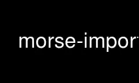 Run morse-import in OnWorks free hosting provider over Ubuntu Online, Fedora Online, Windows online emulator or MAC OS online emulator