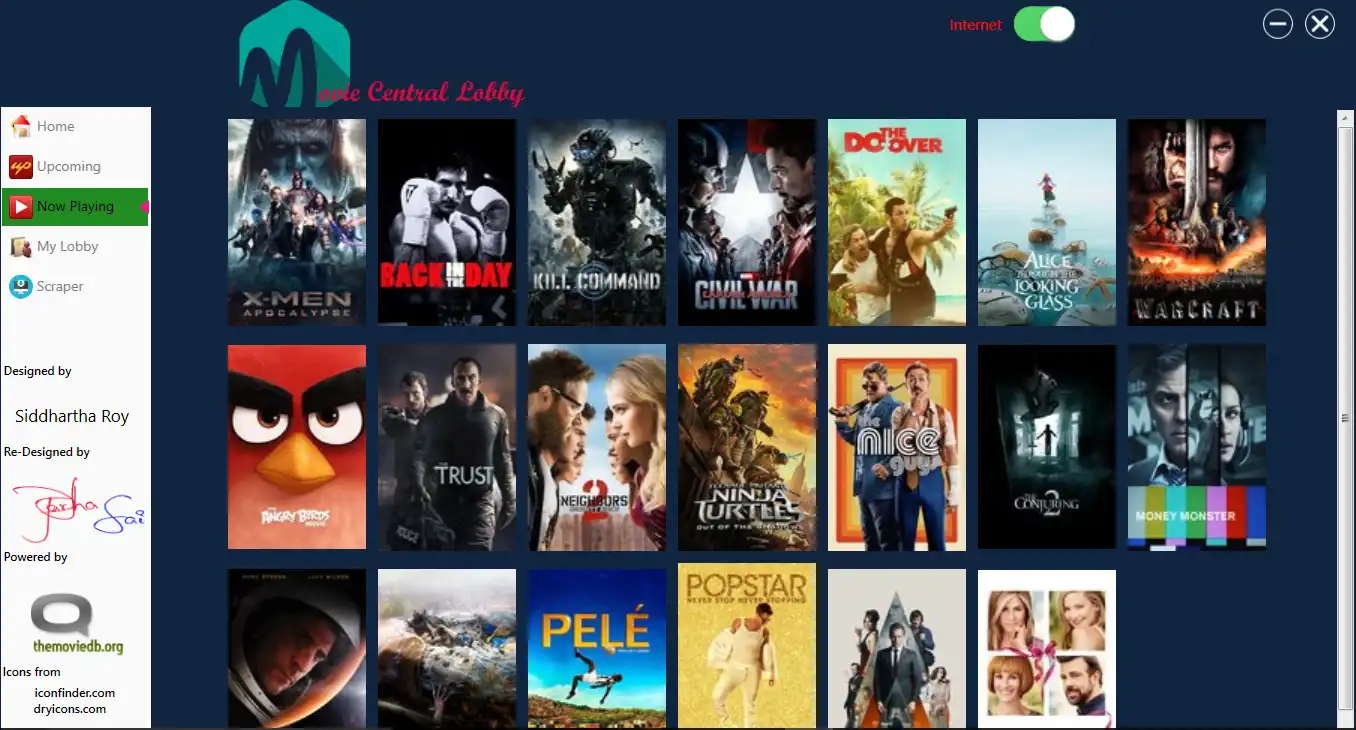 Download web tool or web app Movie Central Lobby to run in Linux online