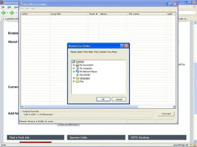 Download web tool or web app mp3 library builder