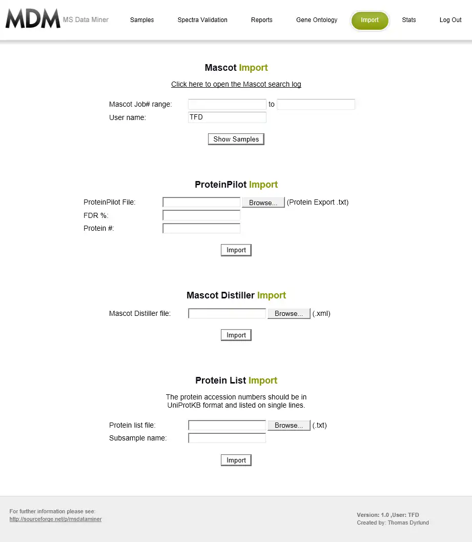 Download web tool or web app MS Data Miner