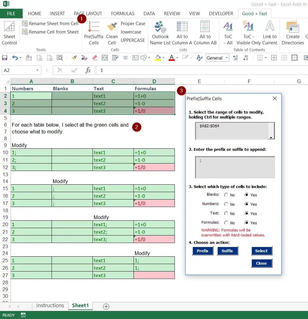 Download web tool or web app MS Excel Add-In - Good Plus Fast