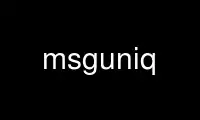 Run msguniq in OnWorks free hosting provider over Ubuntu Online, Fedora Online, Windows online emulator or MAC OS online emulator