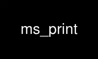 Run ms_print in OnWorks free hosting provider over Ubuntu Online, Fedora Online, Windows online emulator or MAC OS online emulator