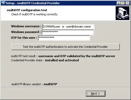 下载网络工具或网络应用程序 multiOTPCredentialProvider