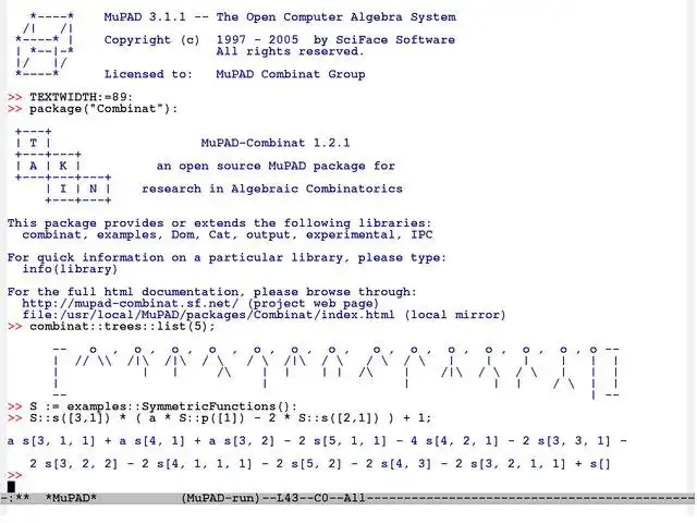 Download web tool or web app MuPAD-Combinat to run in Windows online over Linux online