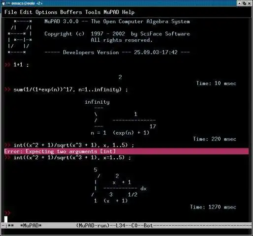 Download web tool or web app MuPAD mode and tools for emacs to run in Linux online