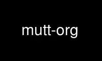 Run mutt-org in OnWorks free hosting provider over Ubuntu Online, Fedora Online, Windows online emulator or MAC OS online emulator