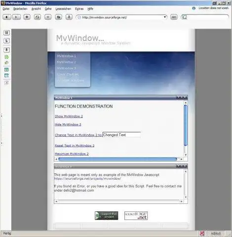 Download web tool or web app MvWindow