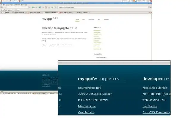 Download web tool or web app MyAppFW PHP Application Framework