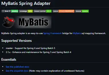下载 Web 工具或 Web 应用程序 MyBatis Spring Adapter