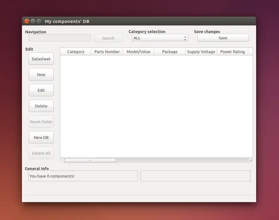 Download web tool or web app My Components DB to run in Linux online